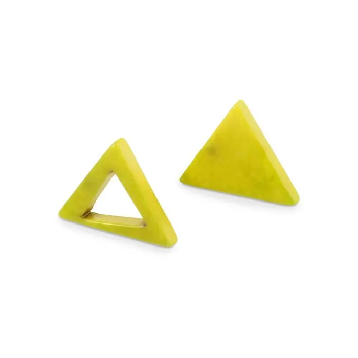 Earrings La Tagueria Tria Stud Tagua Earrings