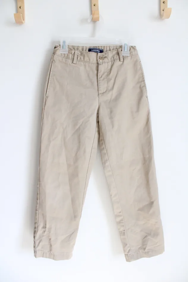 Earrings Lands End Lands End Elastic Waist Khaki Pants 10 Short