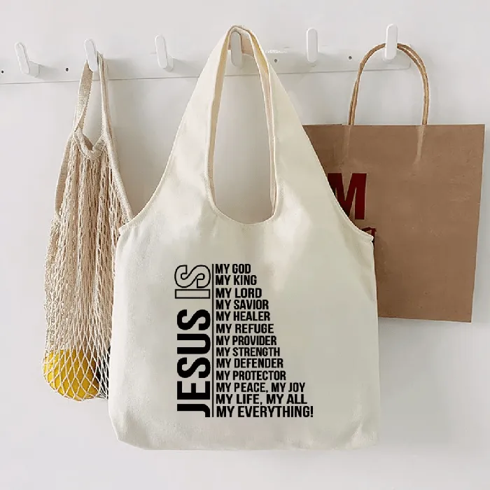Earrings Lords Guidance Christian Quotes Canvas Tote Bags