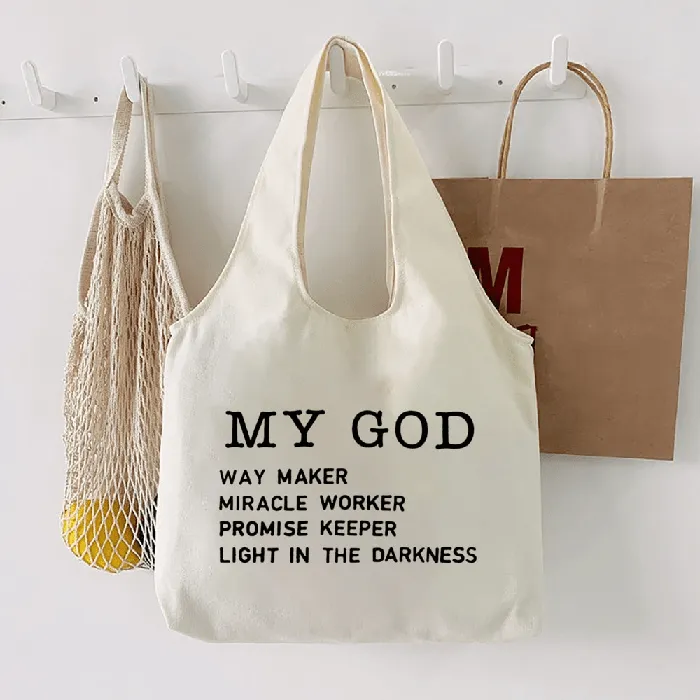 Earrings Lords Guidance Christian Quotes Canvas Tote Bags