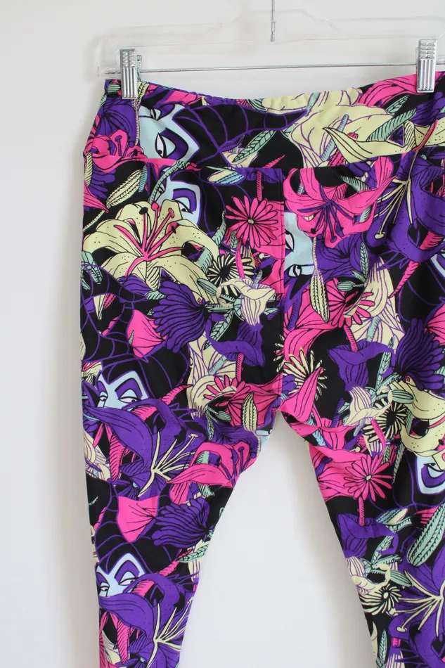 Earrings LuLaRoe Purple Pink Patterned Leggings Tall Curvy LuLaRoe