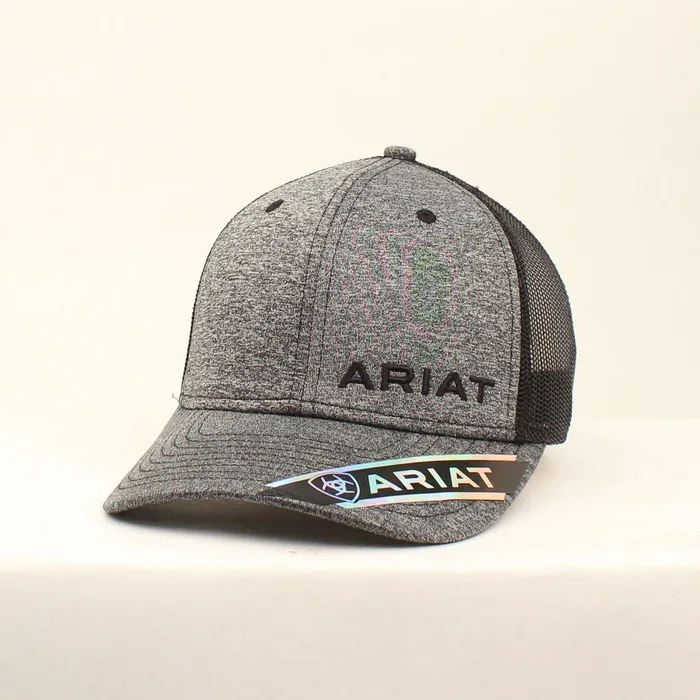 Earrings M F WESTERN PRODUCTION INC ARIAT MENS OFFSET LOGO TRUCKER CAP