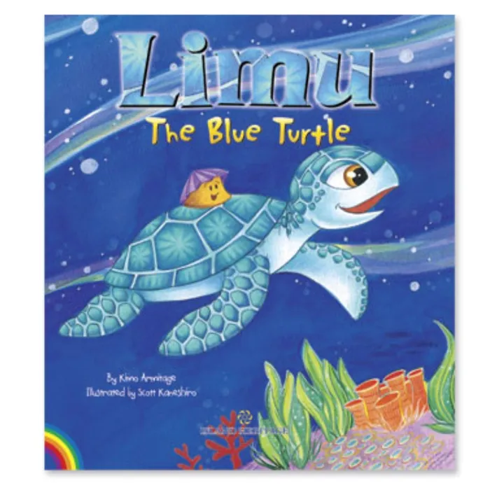 Earrings MADDENCORP Limu The Blue Turtle Illustrated Childrens Book