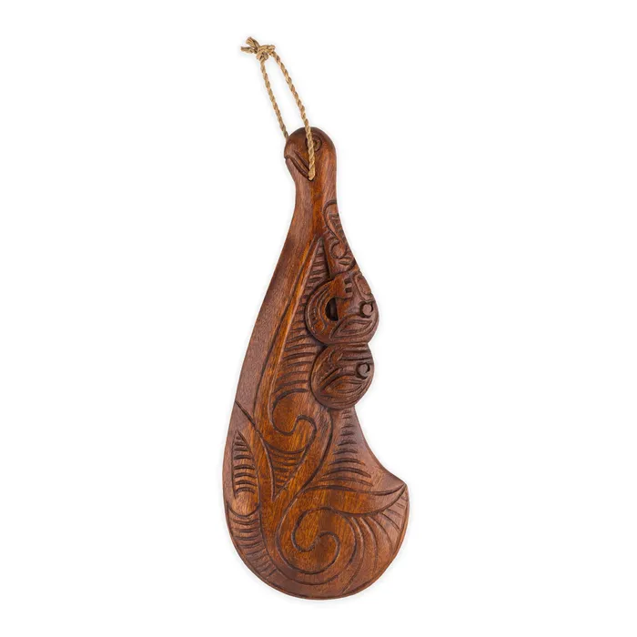 Earrings MARUEGERTZ Handcarved Maori Wahaika Club Weapon