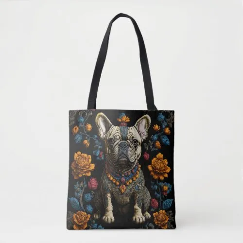 Earrings Mexican Folk Art Bulldog Shoulder Tote Bag ZAZZLE