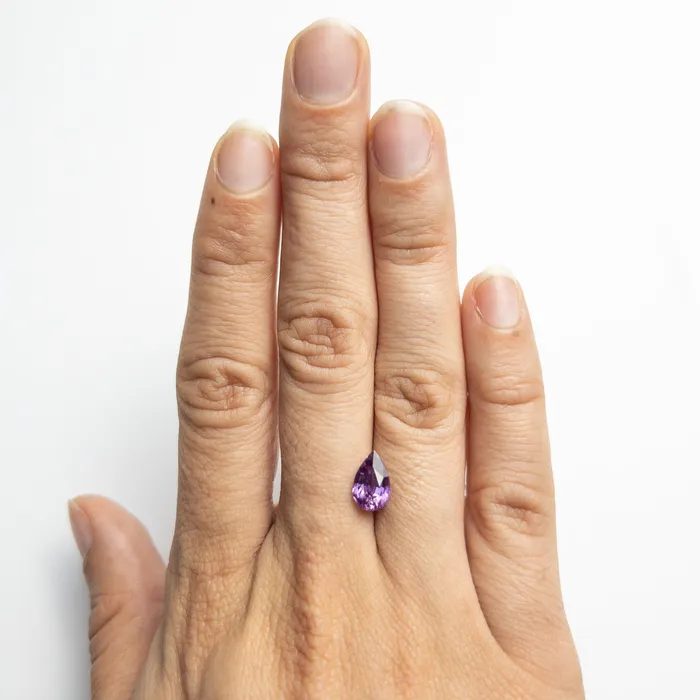 Earrings Misfit Gems Purple Brilliant Sapphire 184ct Pear