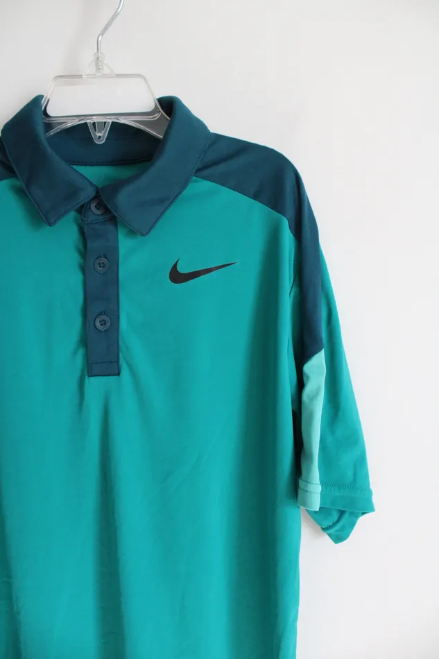 Earrings Nike Nike DriFit TriToned Teal Polo Shirt Youth M 1012