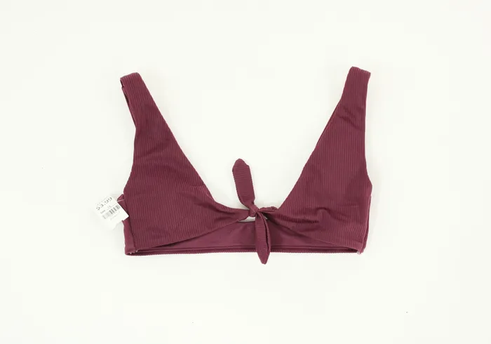 Earrings No Boundaries Purple Front Tie Bikini Top Size S Jubilee Thrift