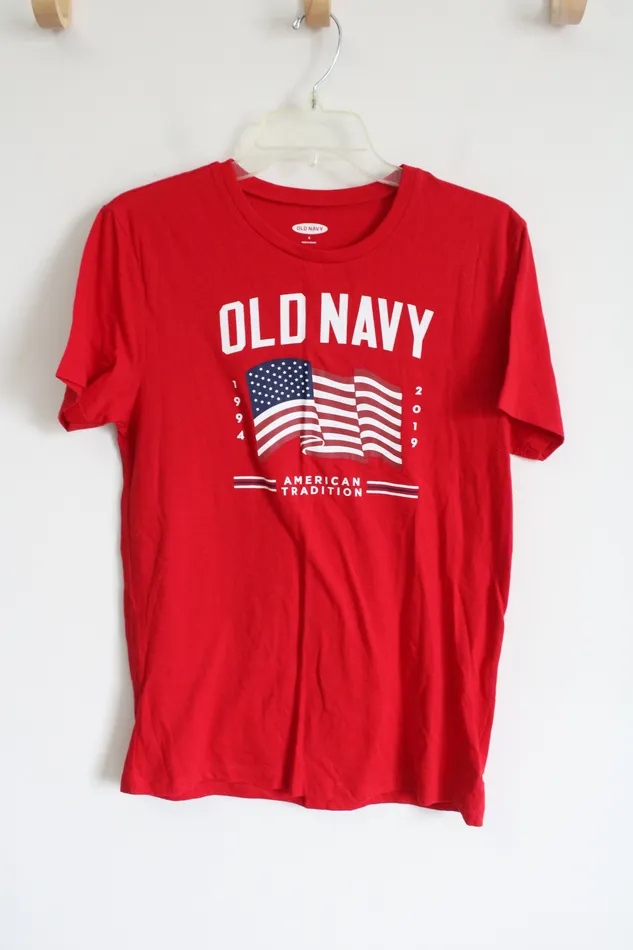Earrings Old Navy Old Navy Red 1994 2019 American Tradition Flag Shirt S