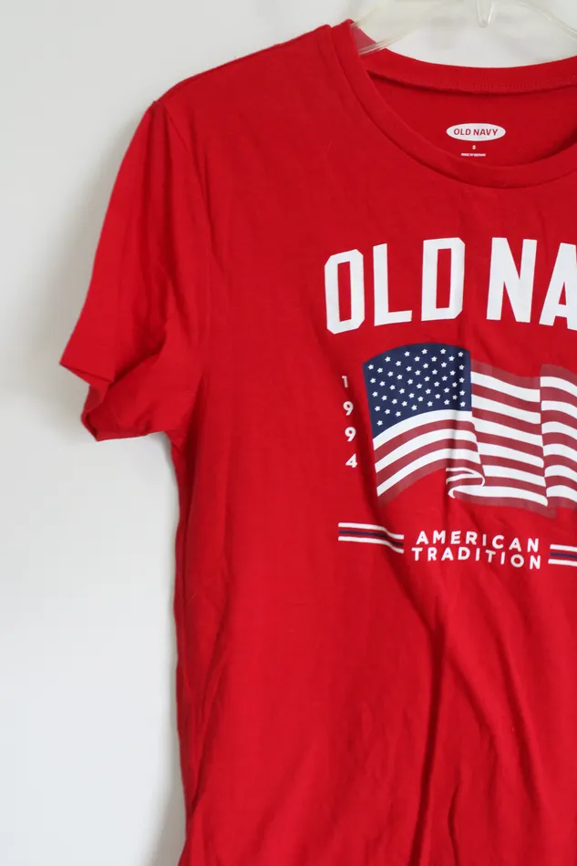 Earrings Old Navy Old Navy Red 1994 2019 American Tradition Flag Shirt S