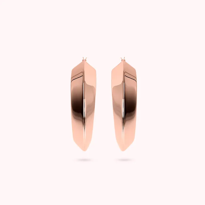 Earrings Orecchini a Cerchio Asimmetrici Bronzallure