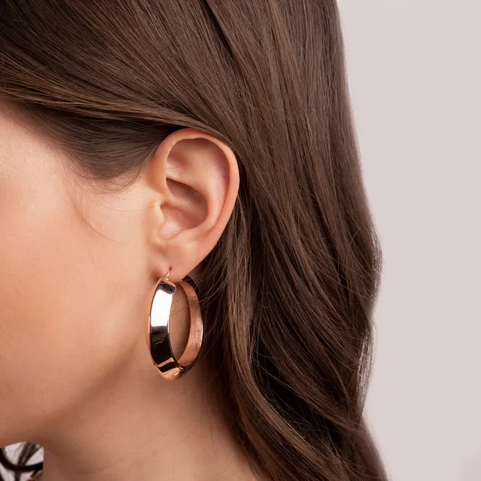 Earrings Orecchini a Cerchio Asimmetrici Bronzallure