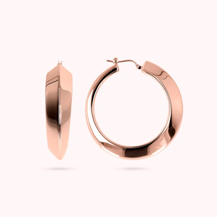 Earrings Orecchini a Cerchio Asimmetrici Bronzallure