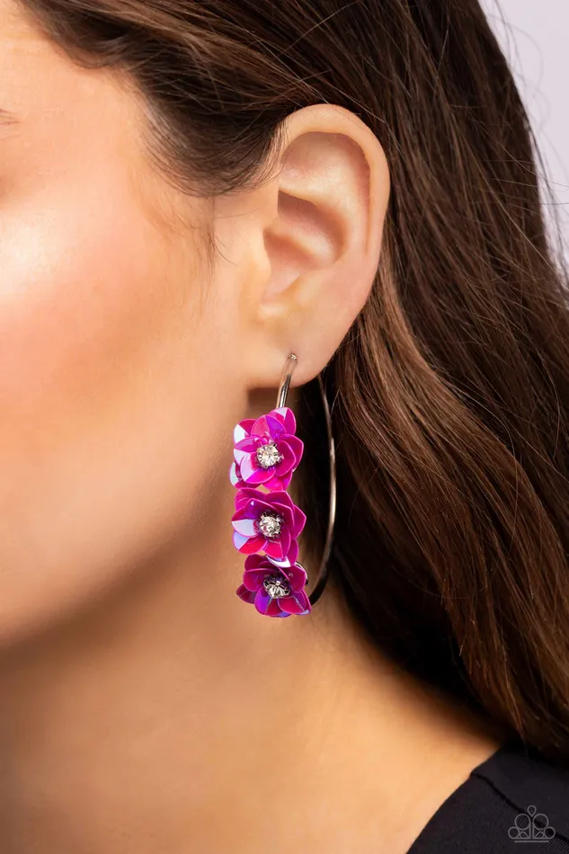 Earrings Paparazzi Accessories Ethereal Embellishment Pink