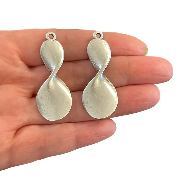 Earrings Peppy Beads Antique Silver Plated Authentic Charms 2 pcs in a pack