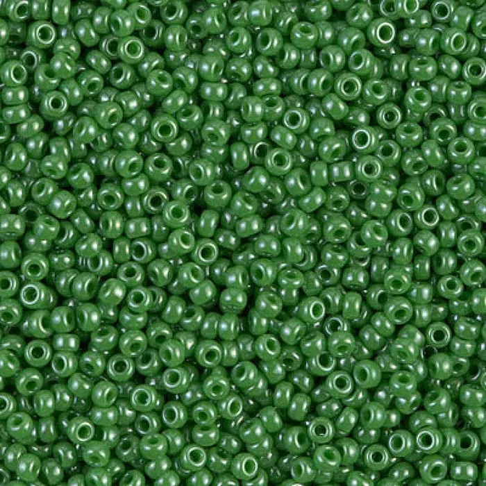 Earrings Peppy Beads Miyuki Seed Beads 110 Opaque Green Luster 0431