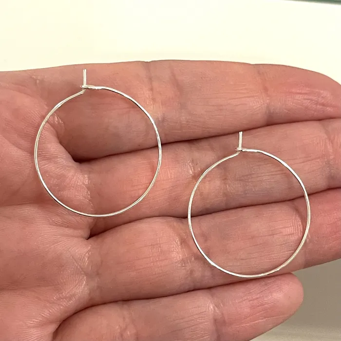 Earrings Peppy Beads NEW Silver Plated Earring Hoops30mm Silver Earring Earring BlanksRound Earring Hook Thin Earring Hoop 6 pcs in a pack Earrings Peppy Beads NEW Silver Plated Earring Hoops30mm Silver Earring Earring BlanksRound Earring Hook Thin Earring Hoop 6 pcs in a pack