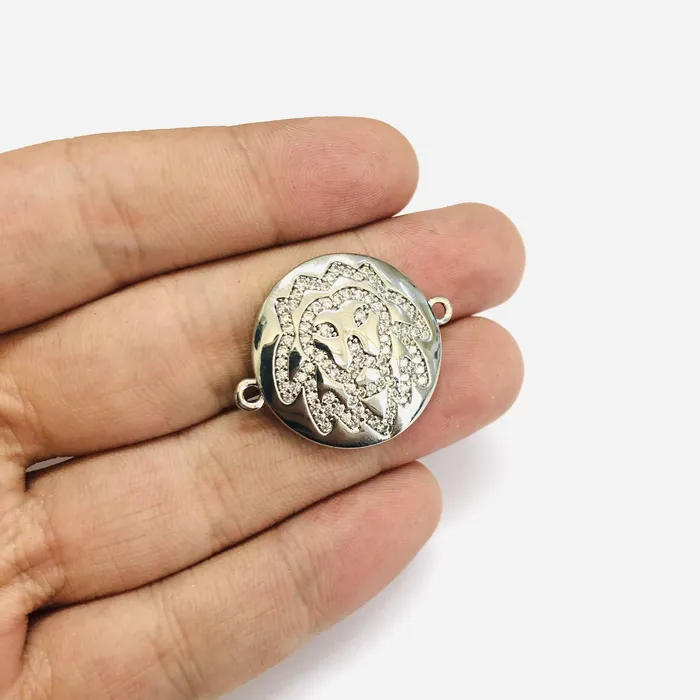 Earrings Peppy Beads Rhodium Plated Brass Zirconia Zodiac Horoscope Sign Connector Charms Earrings Peppy Beads Rhodium Plated Brass Zirconia Zodiac Horoscope Sign Connector Charms