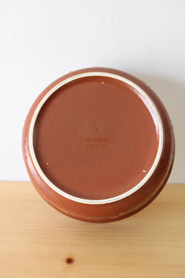 Earrings Pfaltzgraff Pfaltzgraff Mission Flower Rust Brown Circular Serving Dish 9
