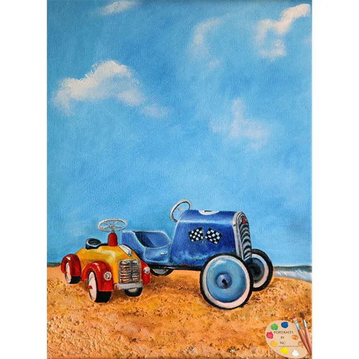 Earrings Portraits by NC Sand Dune Racers Print