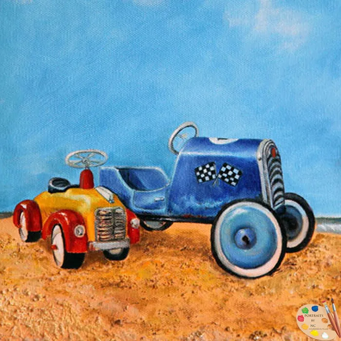 Earrings Portraits by NC Sand Dune Racers Print