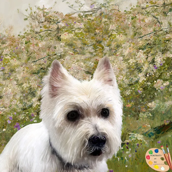 Earrings Portraits by NC Westie Dog Portrait