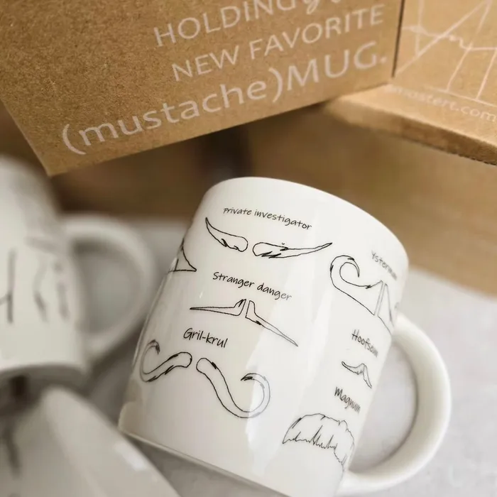 Earrings Riana Mostert Moustache Mug