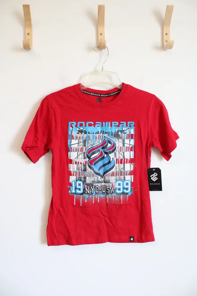 Earrings Rocawear NEW Rocawear 1999 Red Shirt Youth M 1012