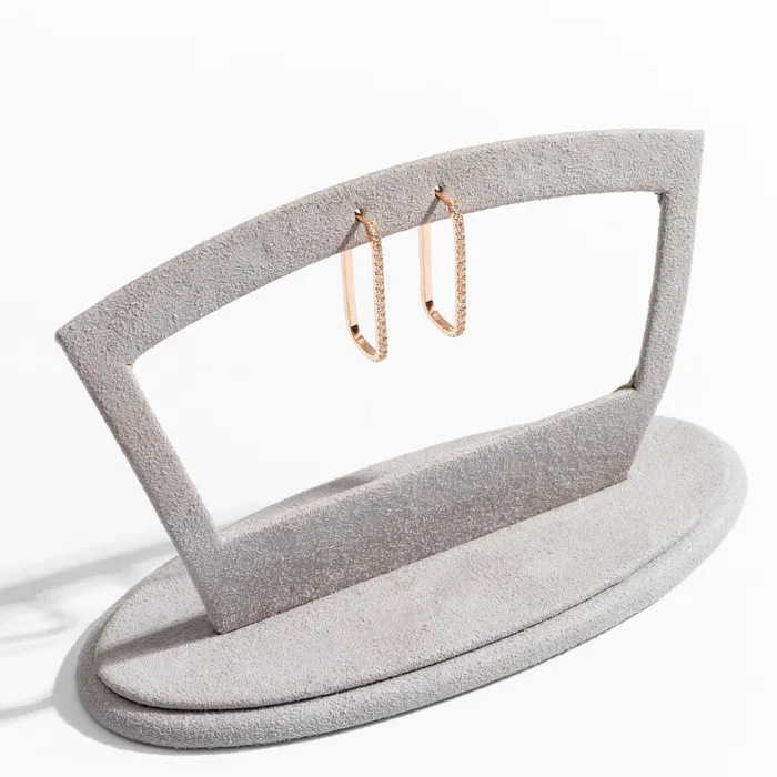 Earrings Rose Gold and Diamond Everyday Timeless 25mm Hoops RACHEL LYNN CHICAGO