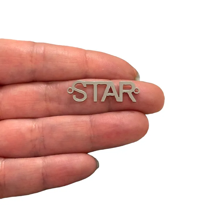 Earrings Stainless Steel Star Connector Charm Peppy Beads