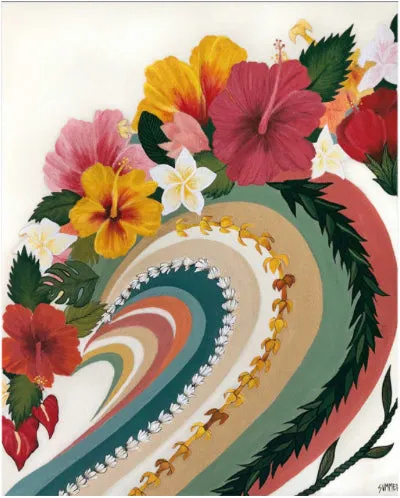 Earrings SUMMASEA Summasea Lei Wave Print by Summer Colmus 11 x 14