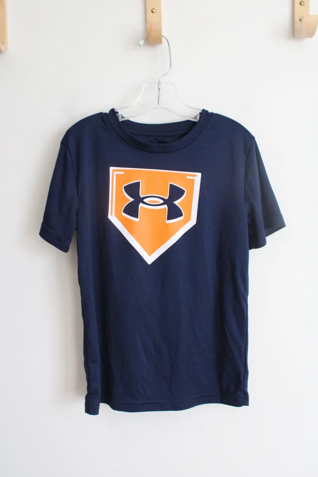 Earrings Under Armour Navy Orange Logo Shirt Youth 7 Under Armour