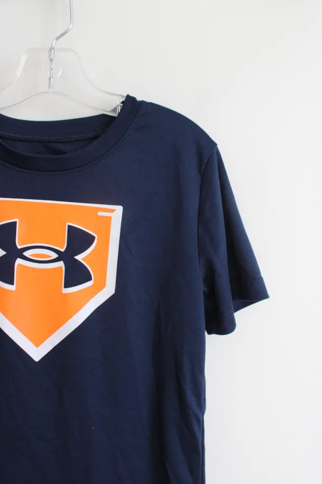 Earrings Under Armour Navy Orange Logo Shirt Youth 7 Under Armour