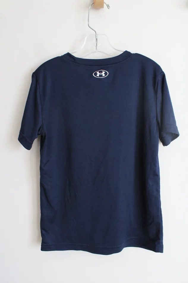 Earrings Under Armour Navy Orange Logo Shirt Youth 7 Under Armour