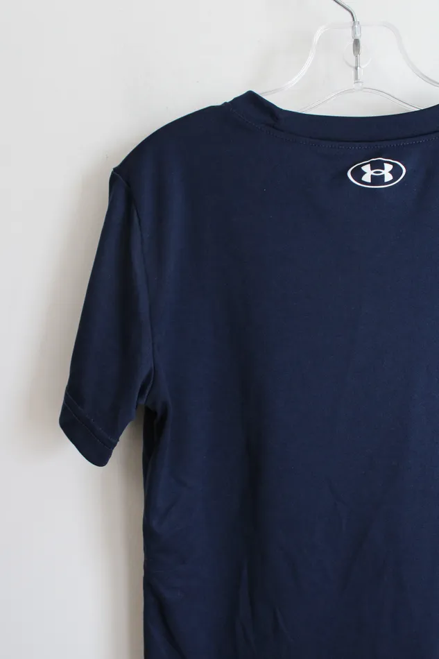 Earrings Under Armour Navy Orange Logo Shirt Youth 7 Under Armour
