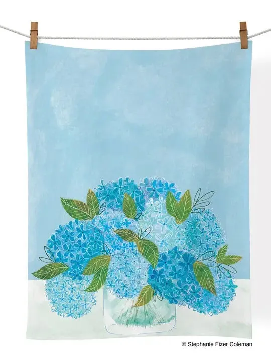 Earrings WerkShoppe Hydrangeas Tea Towel