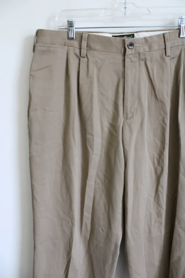 Eddie Bauer Earrings Eddie Bauer Classic Fit Brown Trouser Pants 36x34