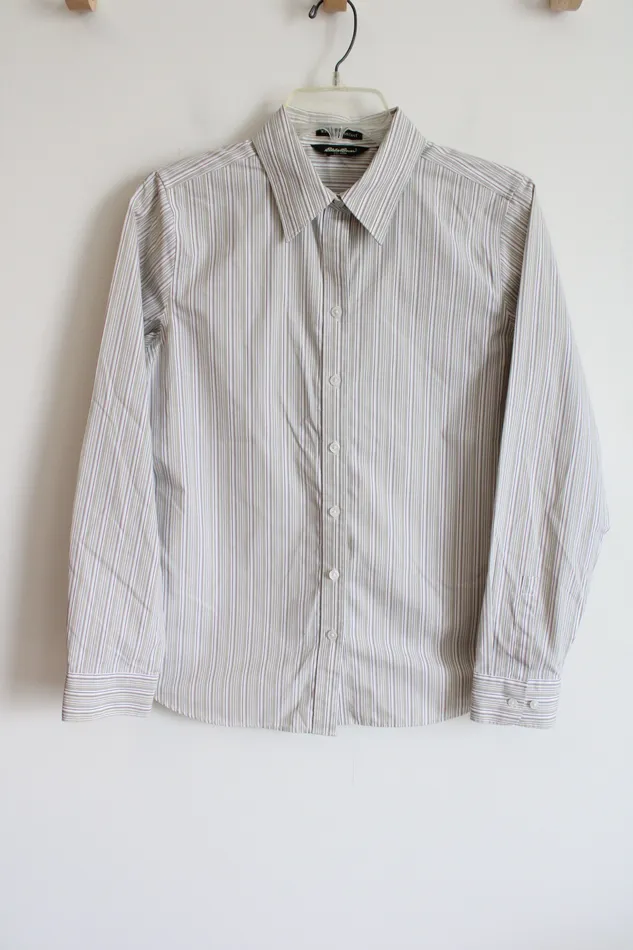 Eddie Bauer Earrings Eddie Bauer Wrinkle Resistant Green Pinstriped Button Down Top M Eddie Bauer Earrings Eddie Bauer Wrinkle Resistant Green Pinstriped Button Down Top M