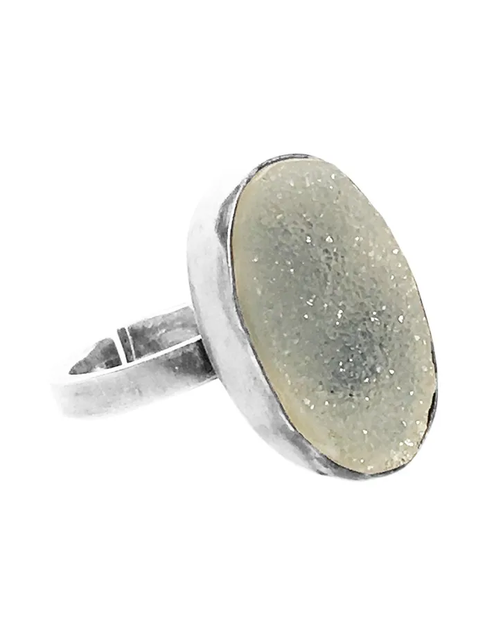 Erika Pea Euge Druzzy Oval Ring Rings