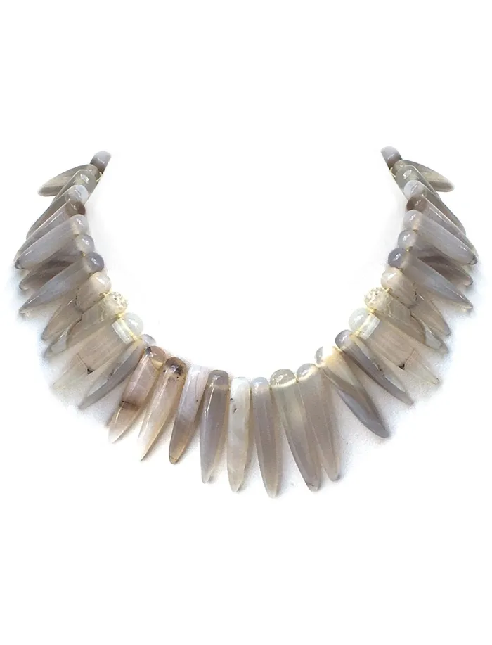 Erika Pea Necklaces Paku Short Stone Choker Necklace Erika Pea Necklaces Paku Short Stone Choker Necklace