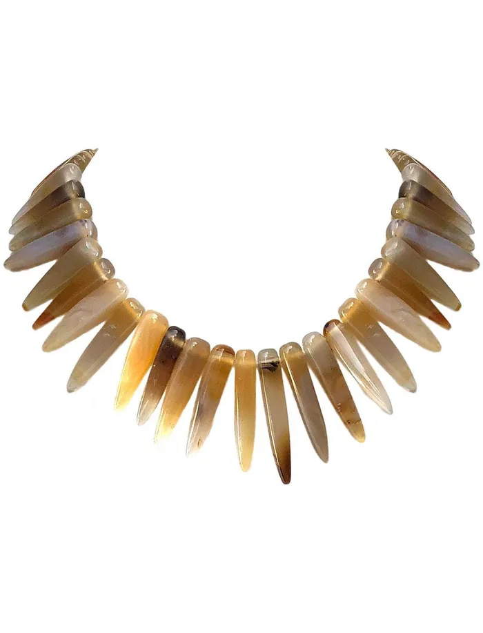 Erika Pea Necklaces Paku Short Stone Choker Necklace Erika Pea Necklaces Paku Short Stone Choker Necklace