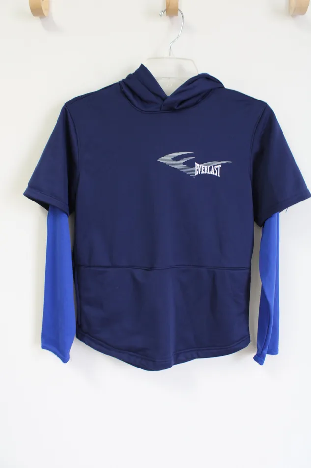 Everlast Blue Layered Hoodie Shirt Youth M 1012 Everlast Necklaces