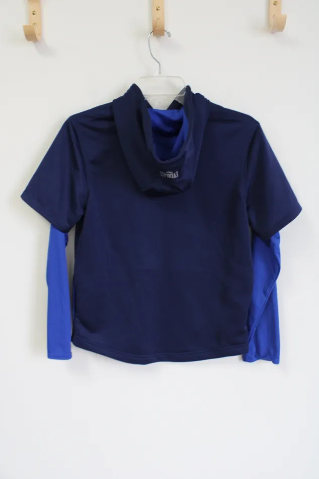 Everlast Blue Layered Hoodie Shirt Youth M 1012 Everlast Necklaces