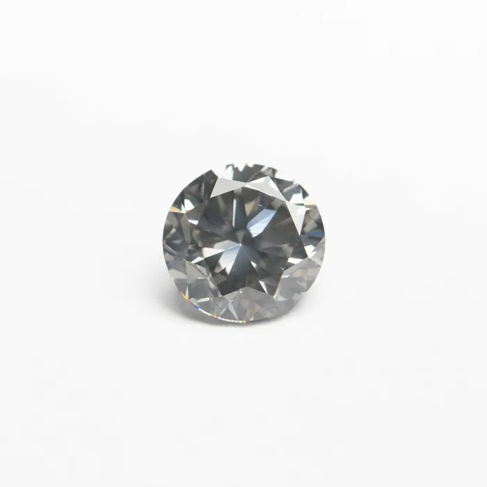 Fancy Grey Brilliant Diamond 070ct Round Misfit Diamonds Rings