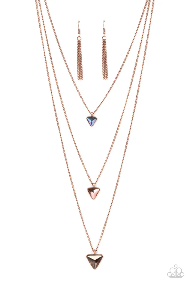 Follow the LUSTER Copper Paparazzi Accessories Earrings