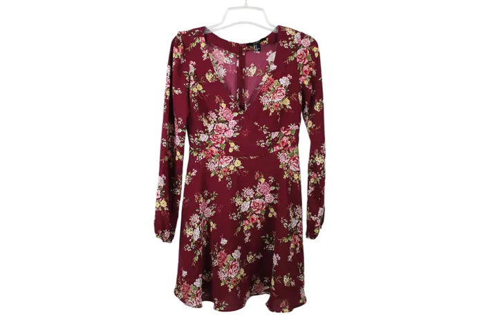 Forever 21 Red Floral Dress S Forever 21 Rings