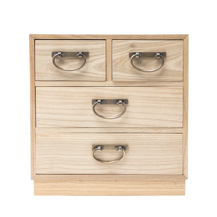 Garden of Buddhas Necklaces Four Drawer Japanese Tansu