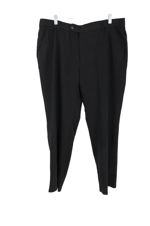 George George Black Dress Pant 40X30 Rings