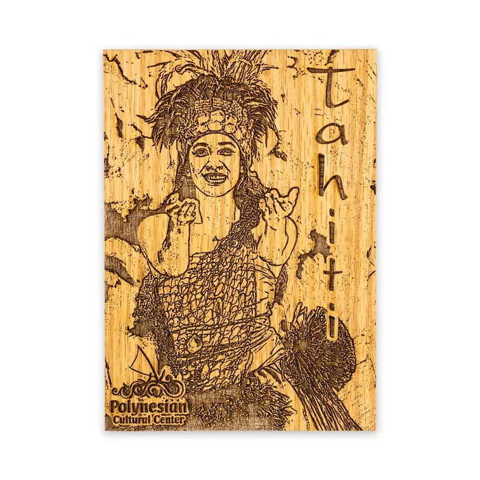 GIFTWORKSPLUS Earrings Wood Post Card 5x7 PCC Tahiti