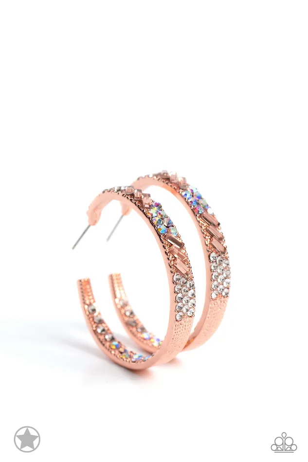Glitzy by Association Copper Paparazzi Accessories Earrings